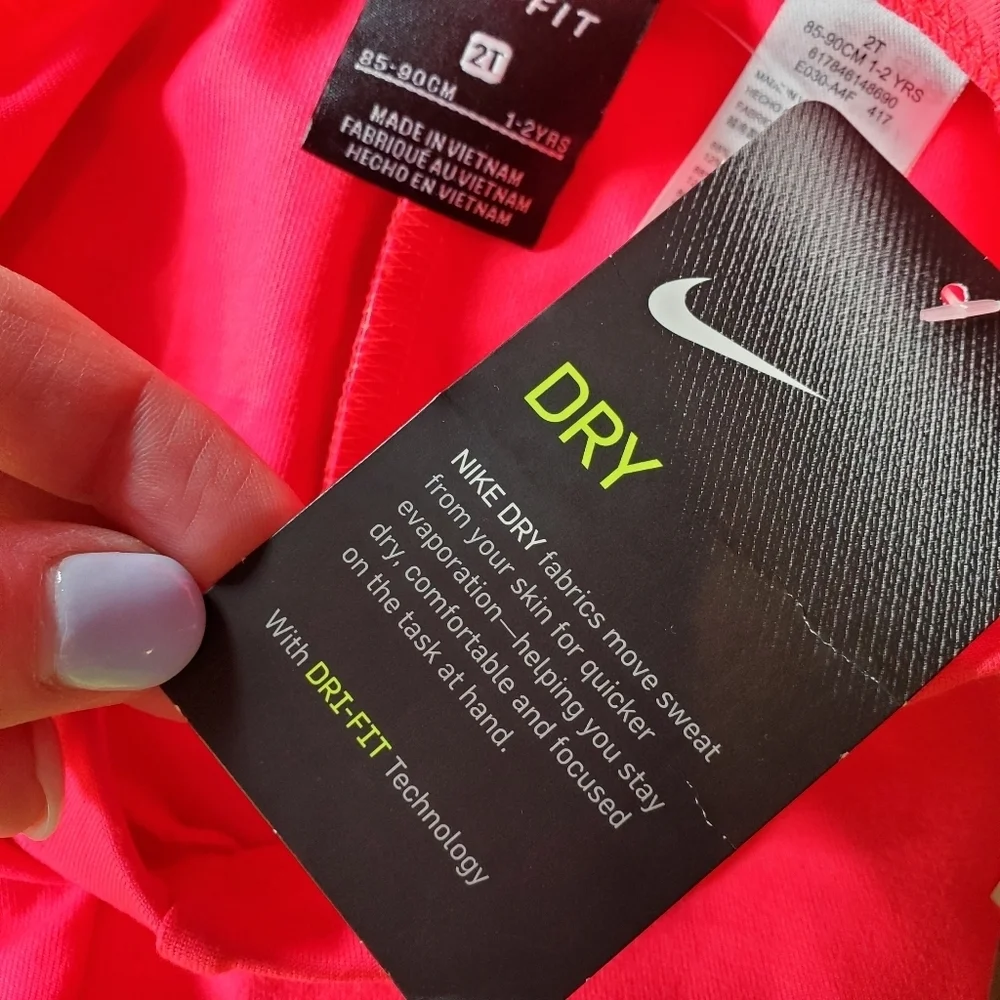 NWT Dri-Fit Nike Racer Pink Toddler Girl Leggings Size 2T